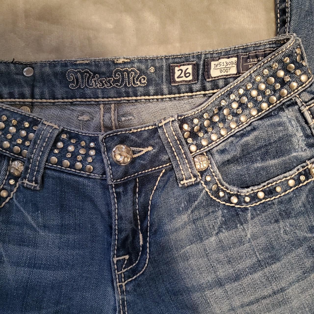 Y2k flare low rise jeans - Rhinestone embellishments... - Depop