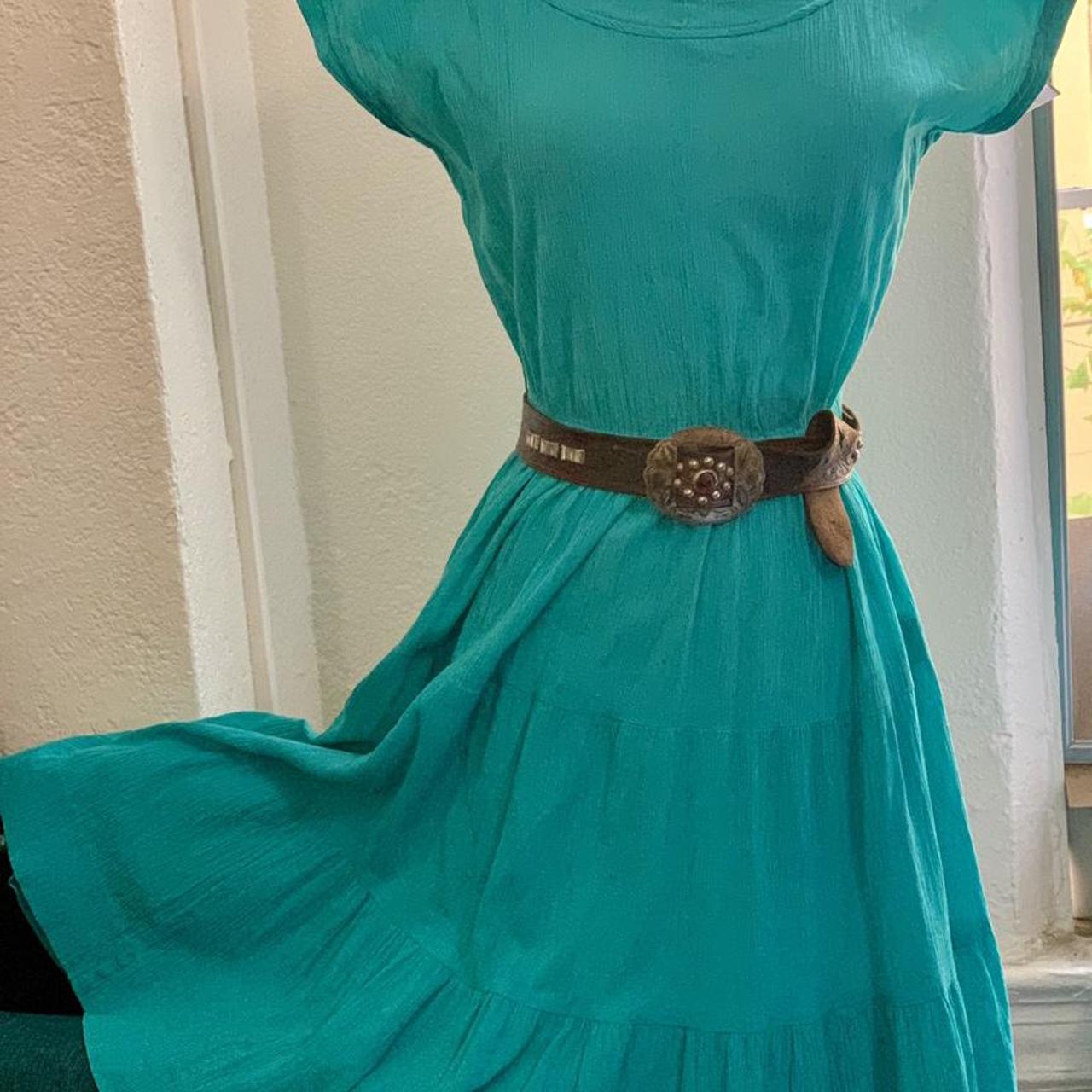 turquoise western dresses