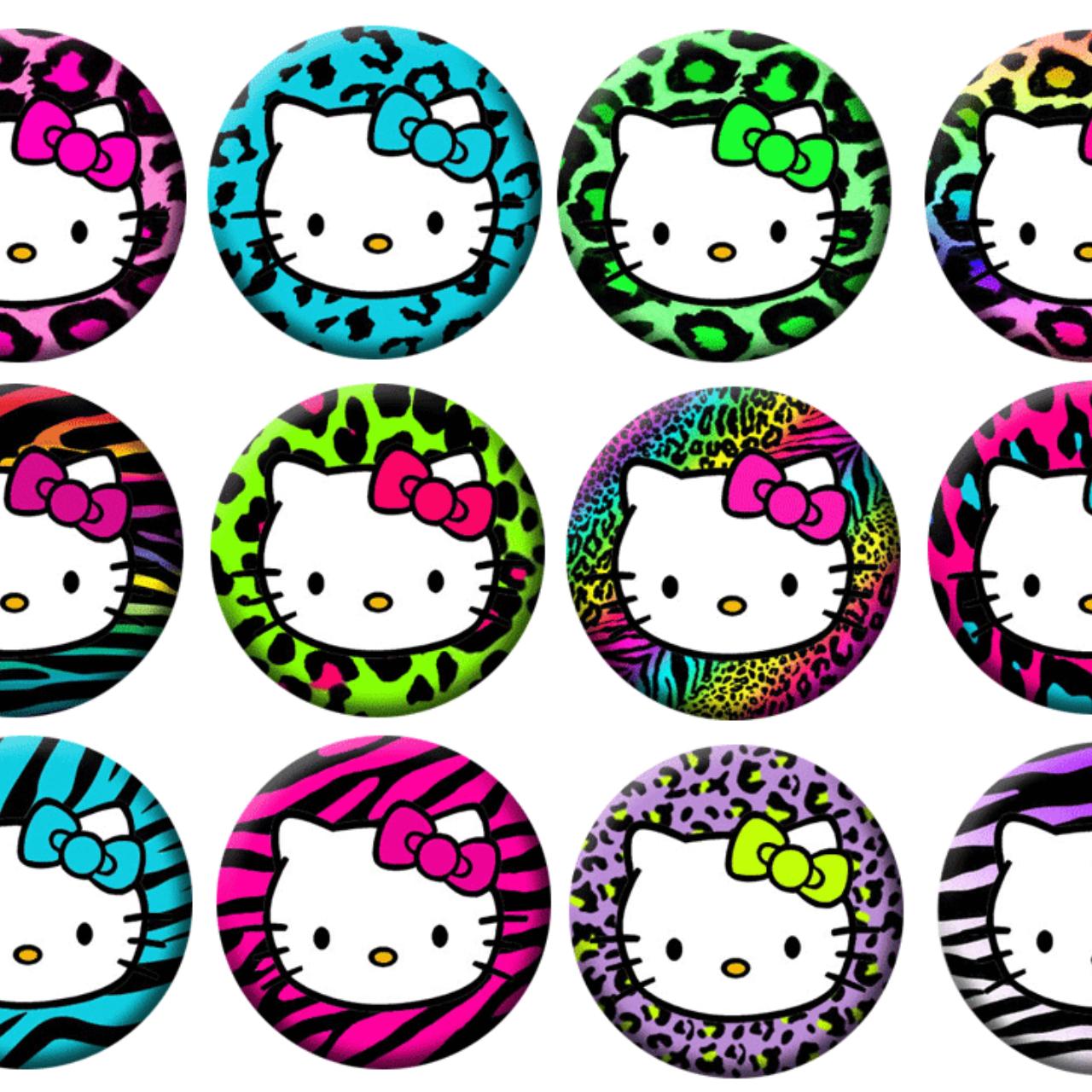 hello kitty animal print lot of 15 pin back 1 depop