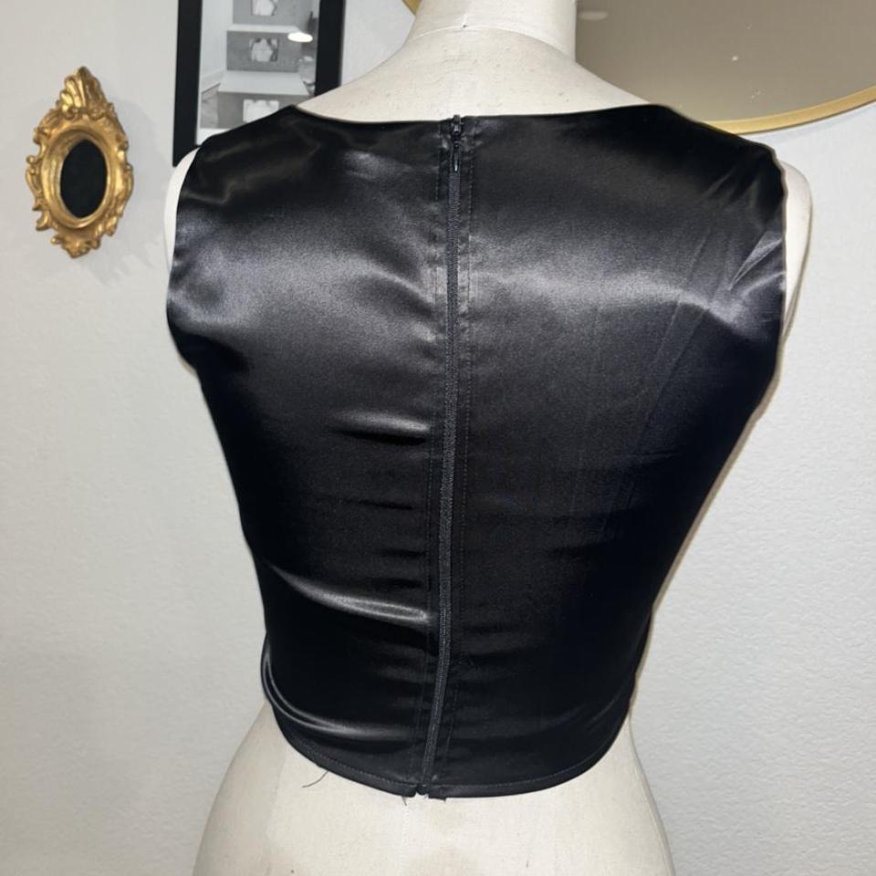 Black Plunge Corset Top - Brand New - Heiress - Depop