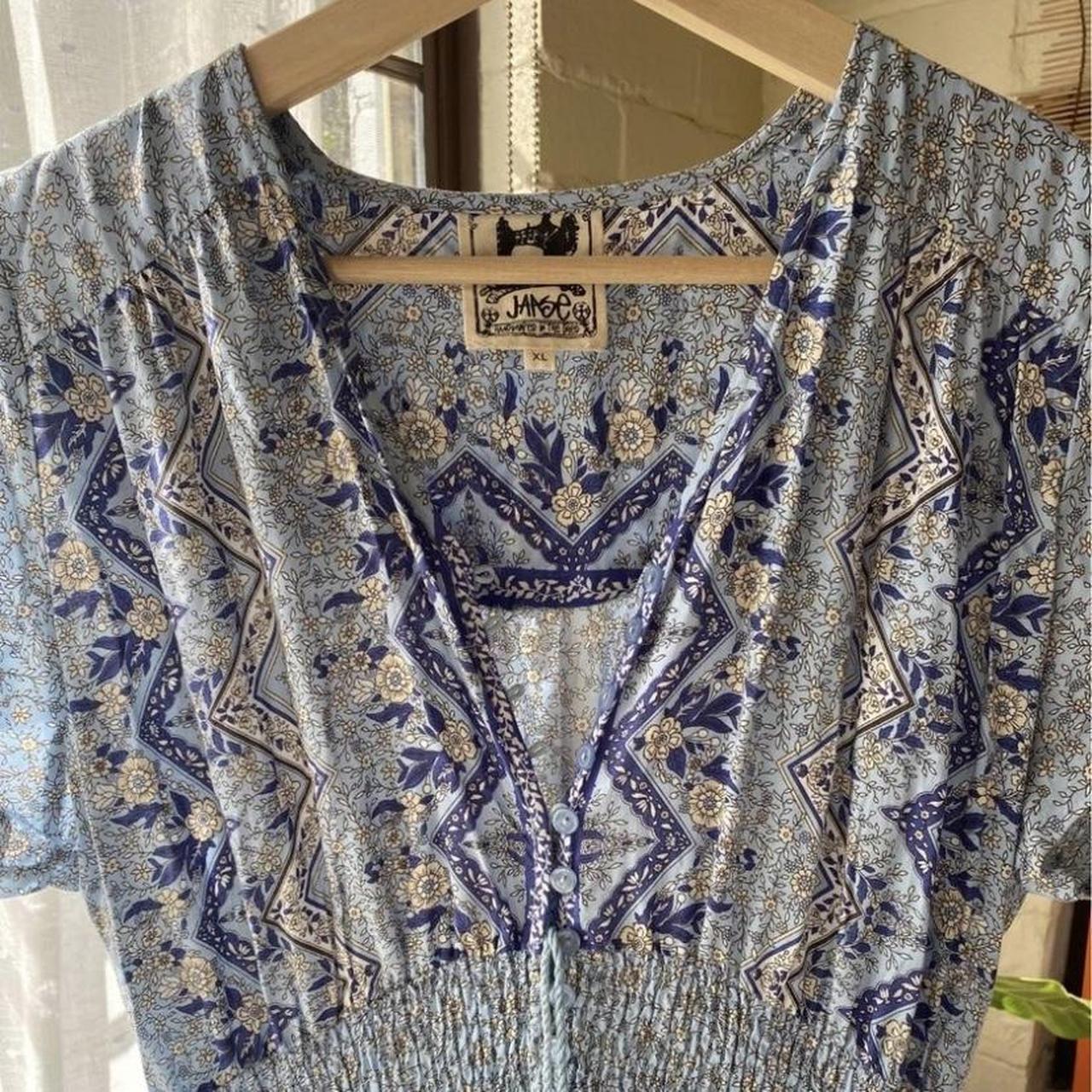Jaase Blue patterned dress 💙💙💙 - Size XL (I’m a... - Depop