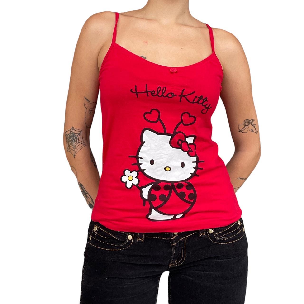 Hello Kitty tank top in red ️‍🔥 super cute kidcore top... Depop