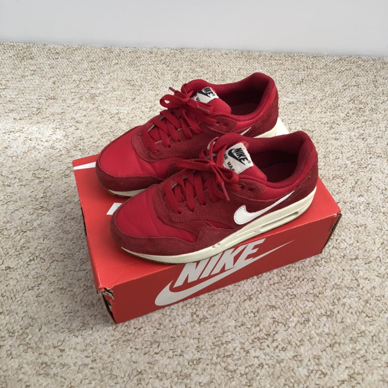Nike Air Max Suede Red/Cream RARE FIND Worn Depop