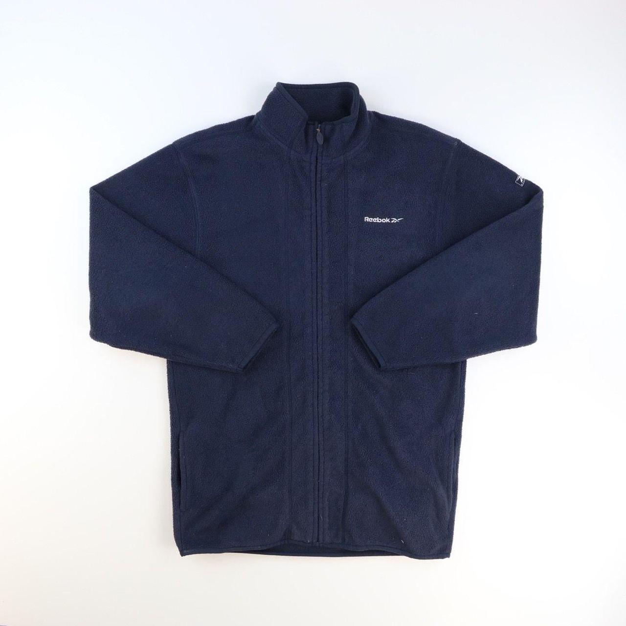 Reebok Fleece 90s zip up jumper retro fleece... - Depop