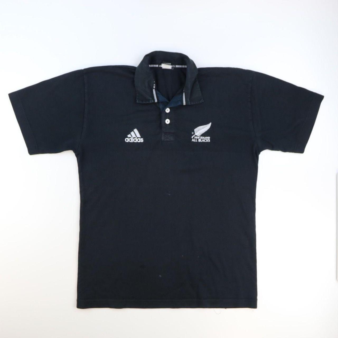 Adidas Polo Shirt New Zealand All Blacks 90s tee... - Depop