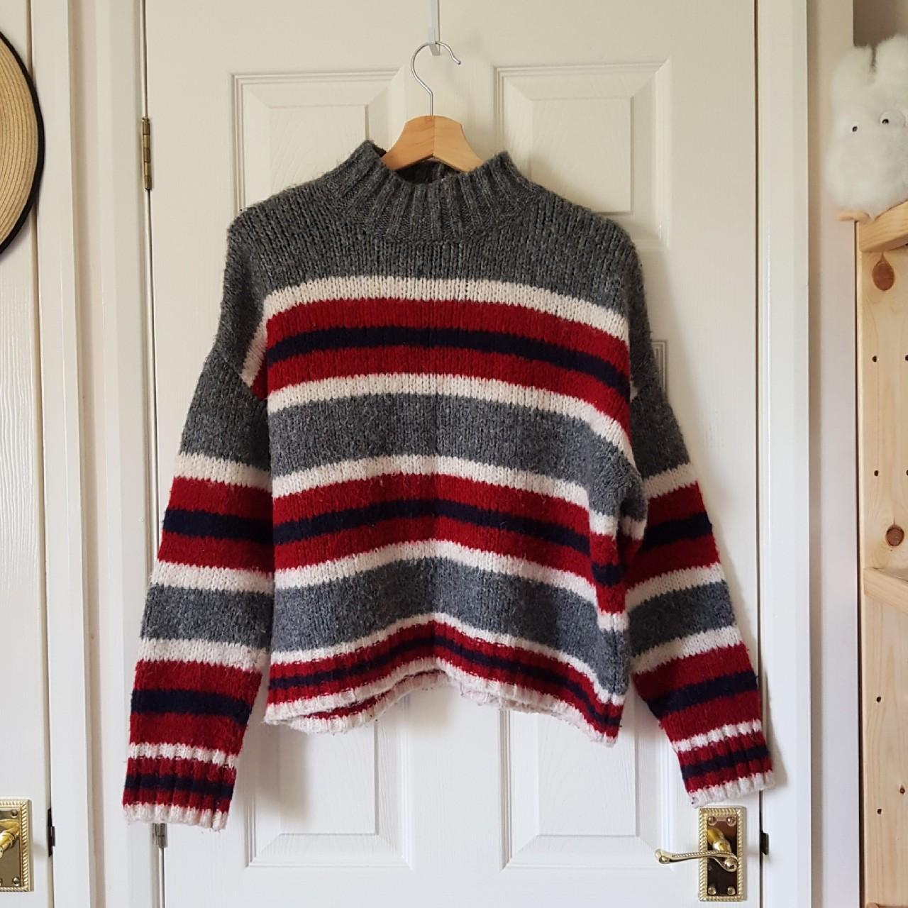 Primark striped, thick knit jumper Super soft and... Depop