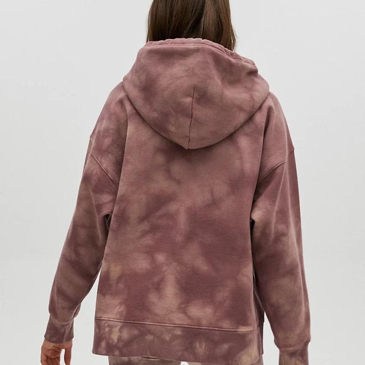 TNA oversized boyfriend zip up hoodie in cream