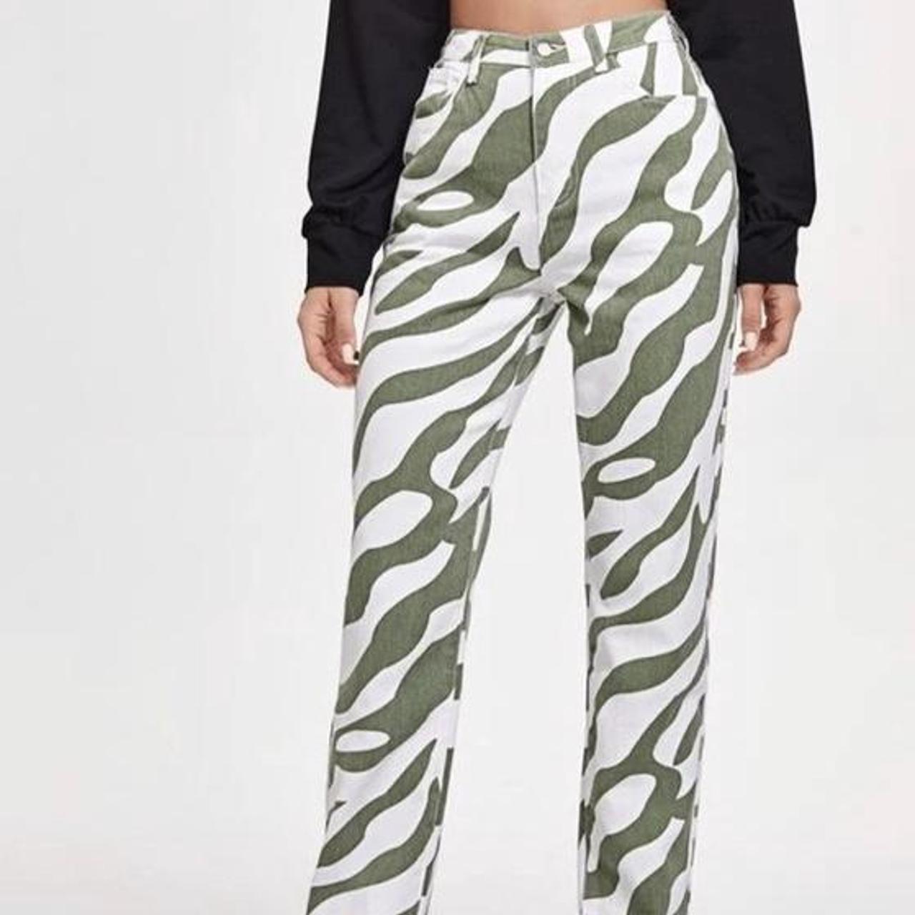 olive-and-white-zebra-print-jeans-from-shein-slim-depop