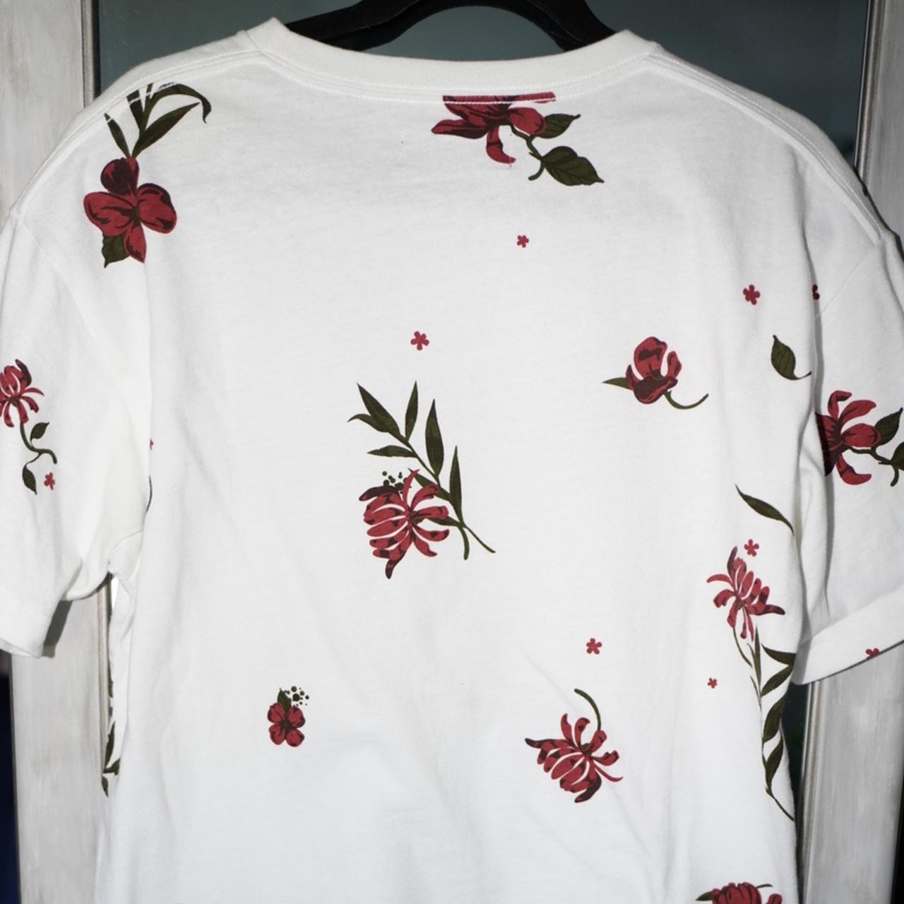 KITH “Floral Classic Logo Tee” (White/Red) Size: | Depop