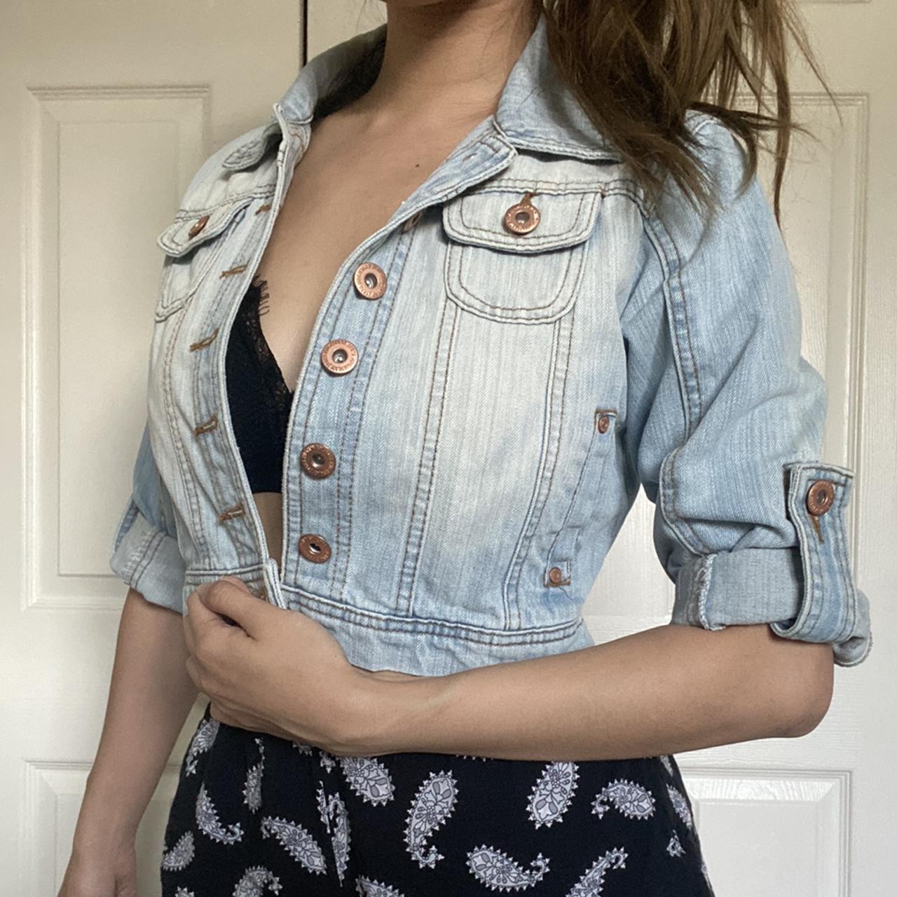 highway jeans light wash cropped denim jacket