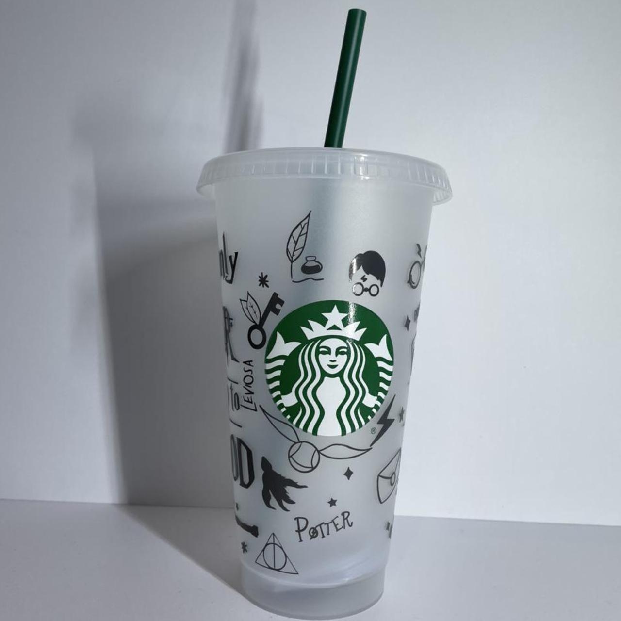 🎀 LV print Official Starbucks Cold Cup 🎀 Reusable - Depop