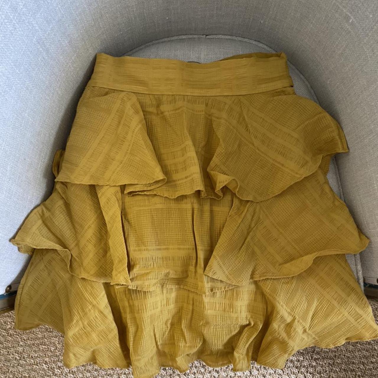 Tularosa Women's Yellow Skirt Depop