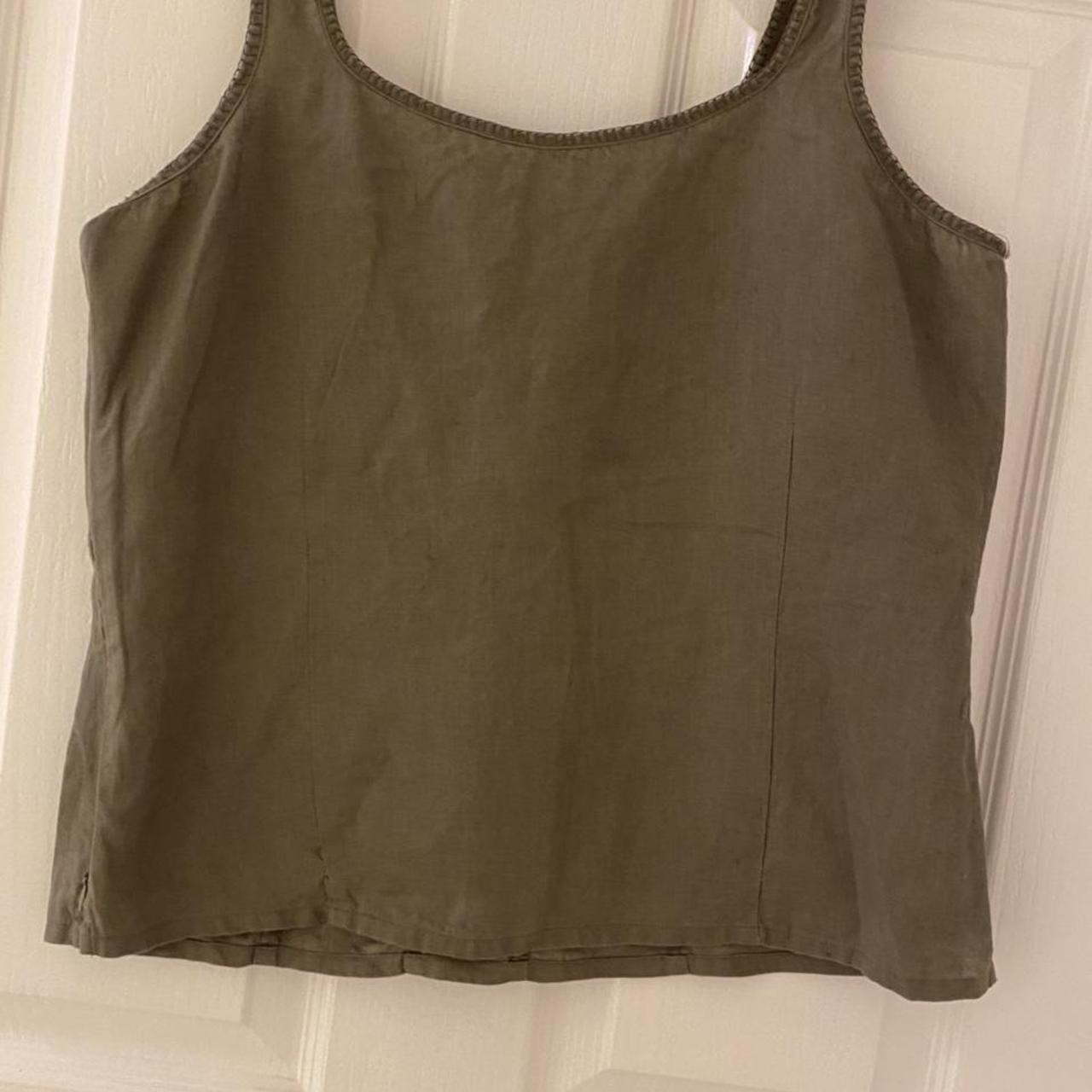 Vintage y2k sequence dark camo green tank #y2k... - Depop