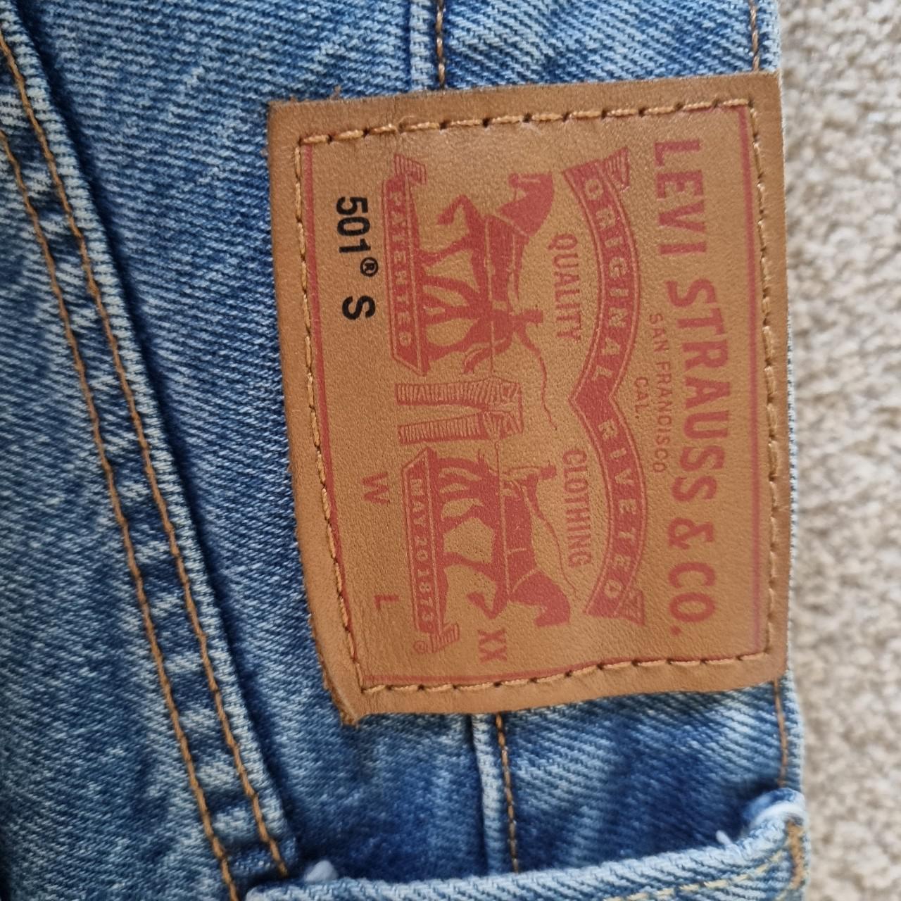 Classic Levi 501 ripped knee jeans. Hardly worn and... - Depop