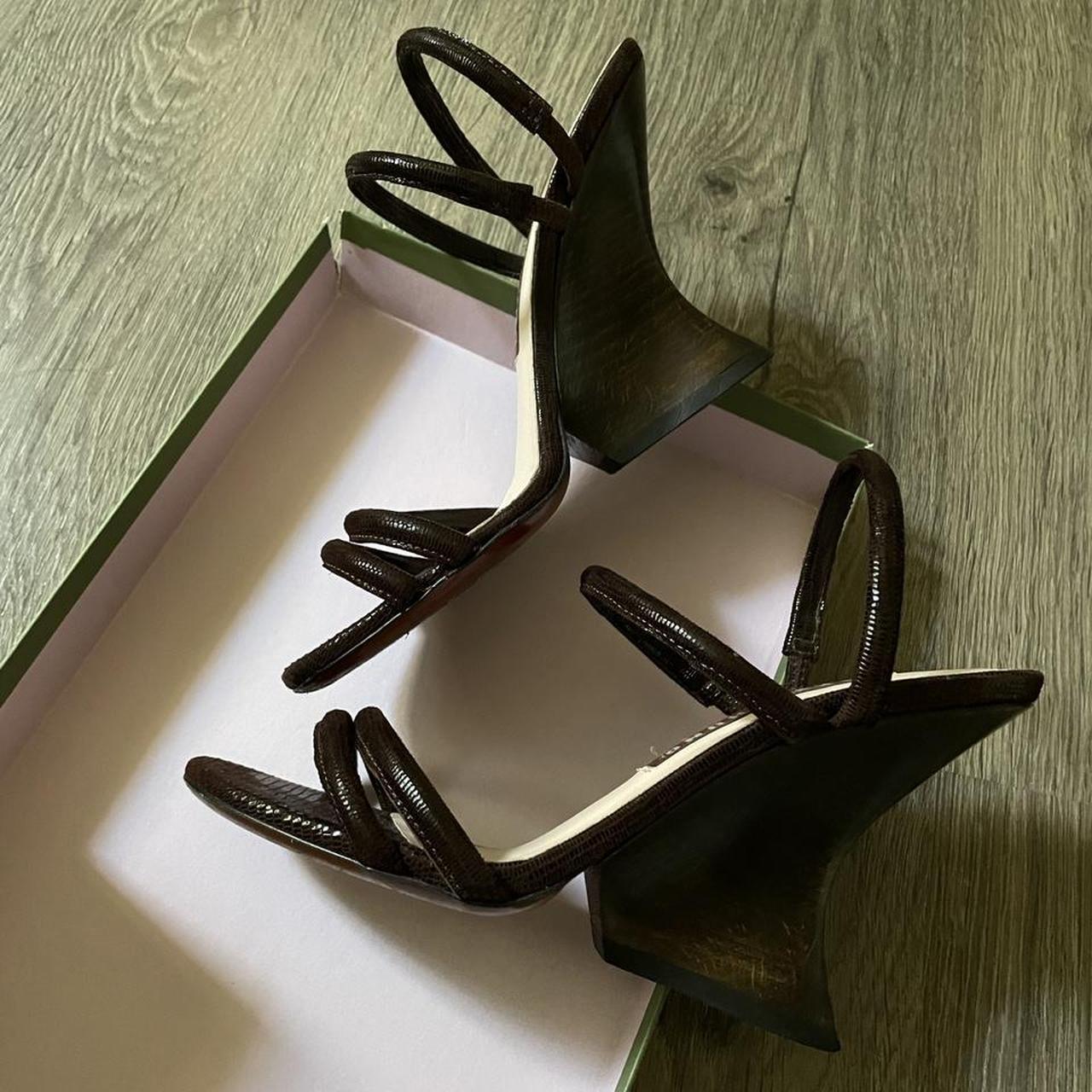 Alexa Chung's “The Perfect Wedge” in brown lizard, | Depop