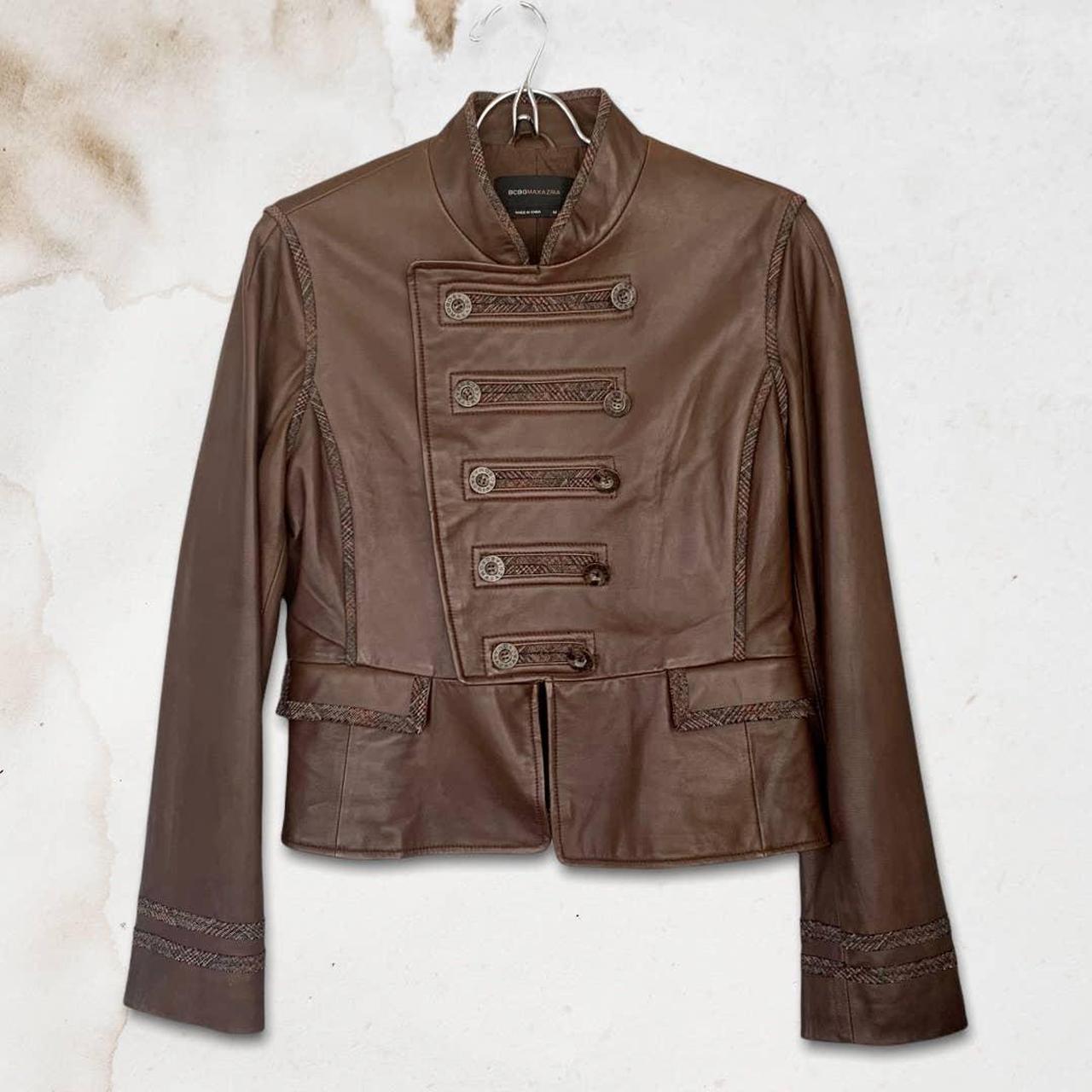 Product Image 1 - BCBMaxAzria Military Style Leather Jacket