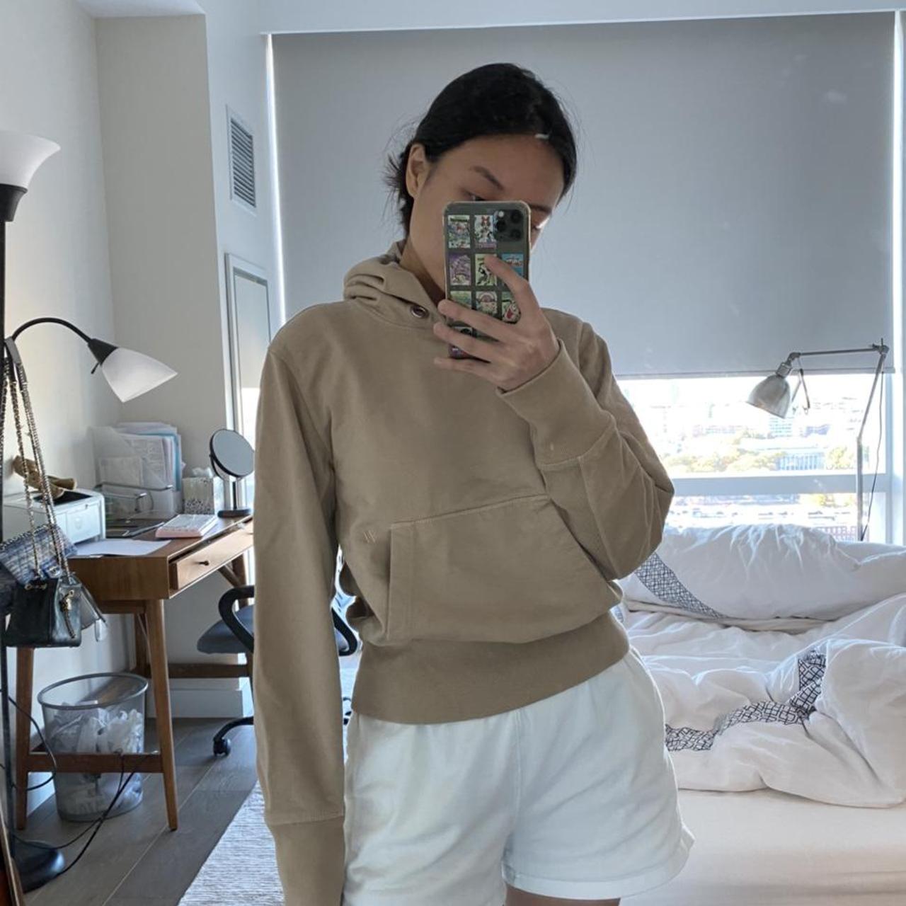 tan helmut lang hoodie