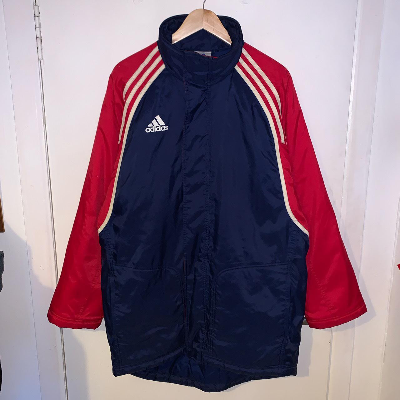 🔹 Adidas 90s Puffer Jacket Padded Parka Coat 🔹 Navy... - Depop