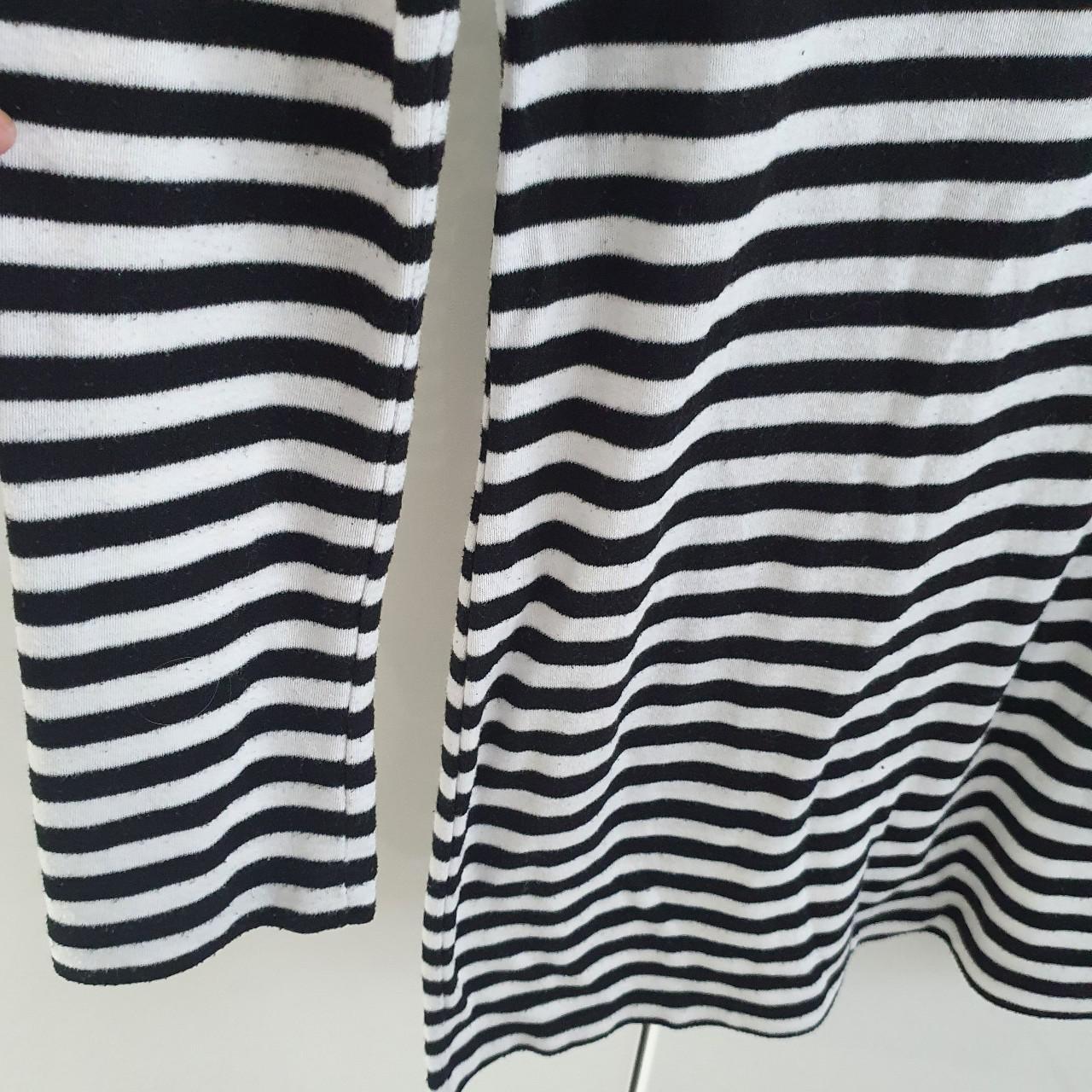 Black and white stripped dress size 8 from Topshop... - Depop