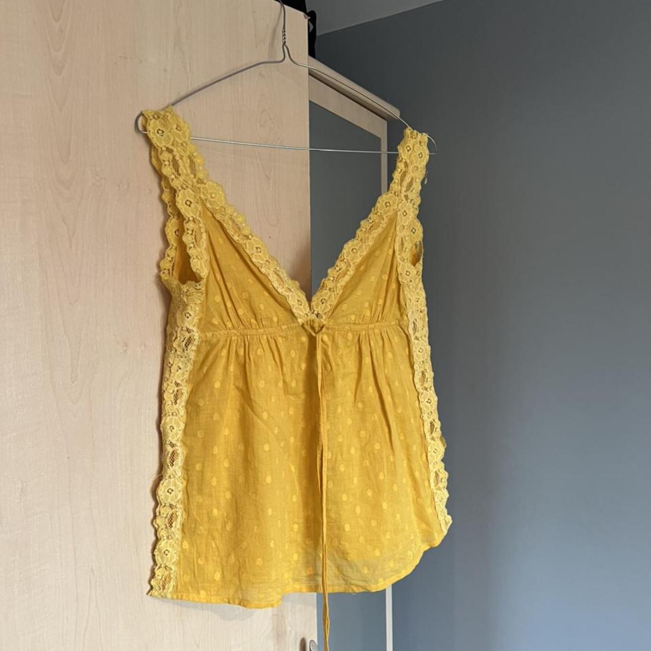 Killah Y2k yellow cami Size S Message for... - Depop