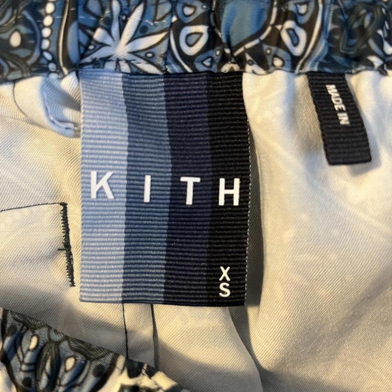 KITH bandana paisley shorts Blue silver &... - Depop