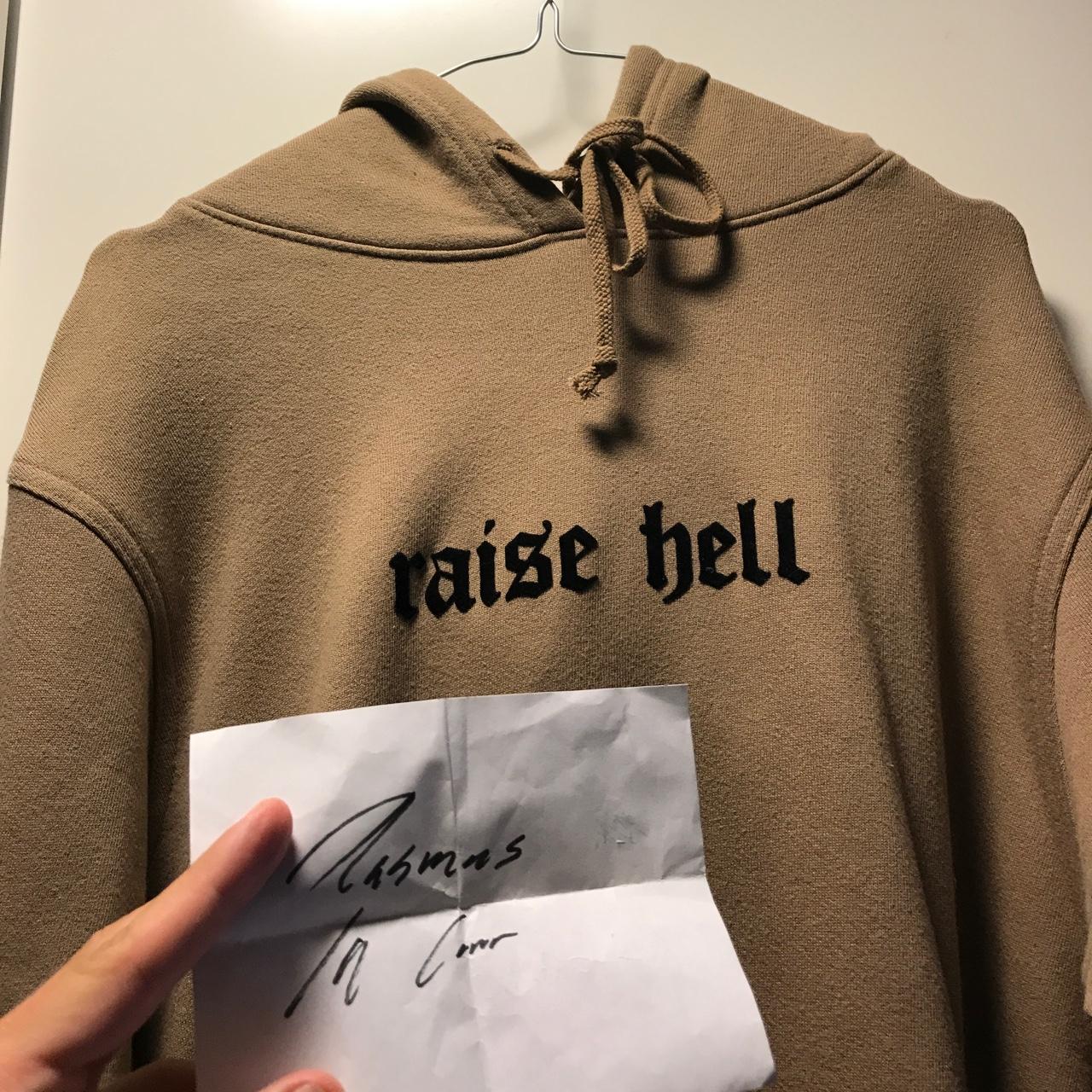 WTS 424 Raise Hell hoodie in beige Bin: 130$ Still... - Depop