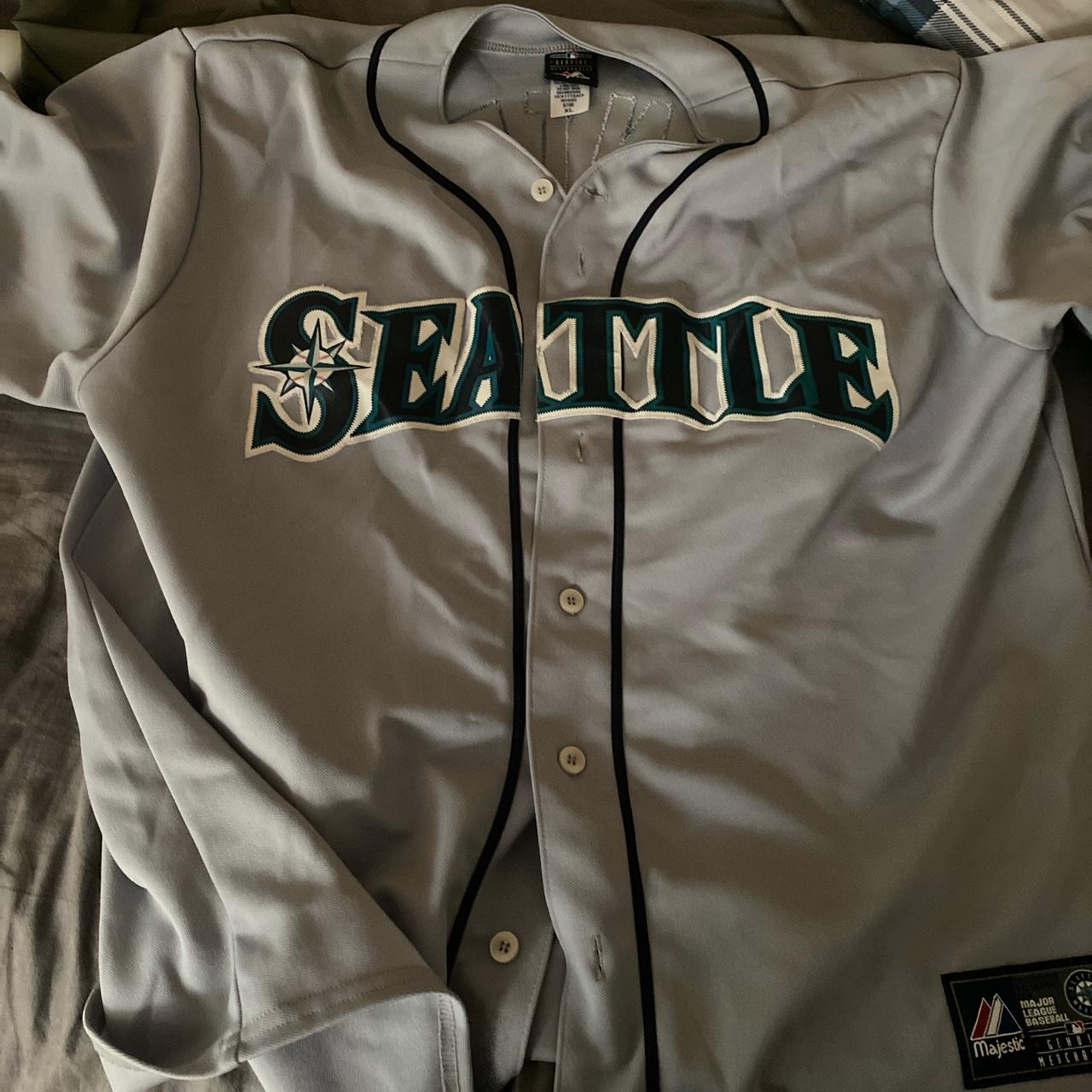 Authentic majestic Seattle Mariners road jersey, has... Depop