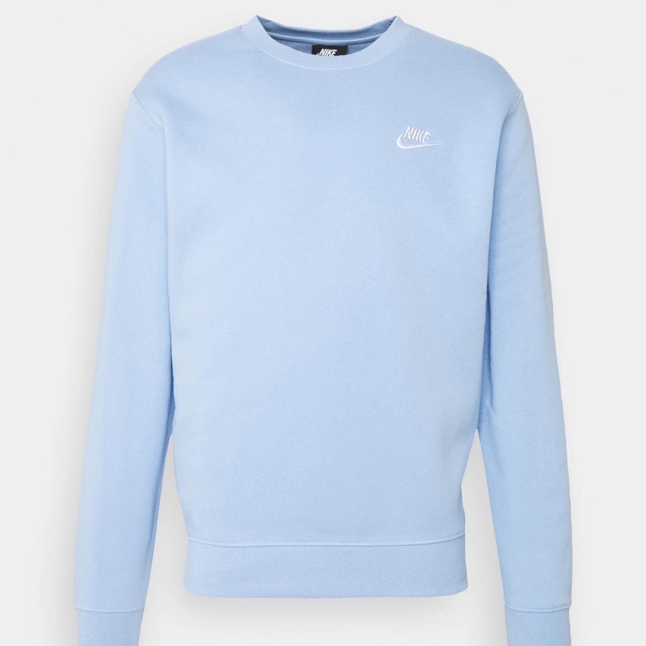 nike crew neck club sweatshirt blue