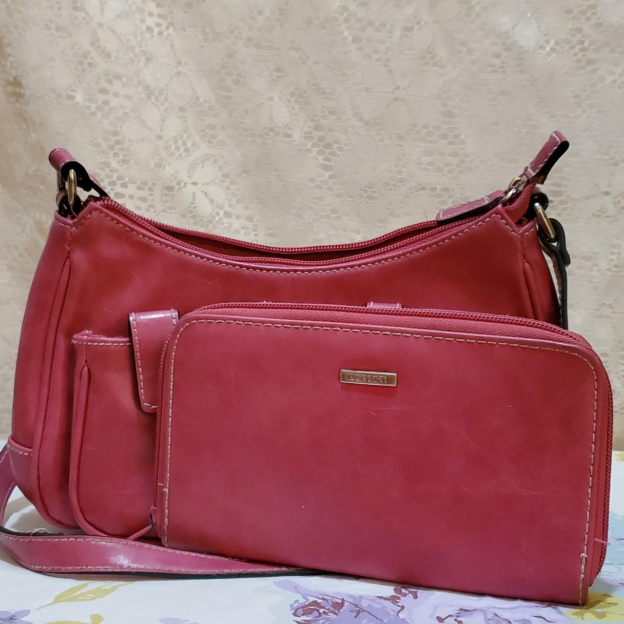 Pink Rosetti Purse With Adjustable Strap and Pockets | eBay