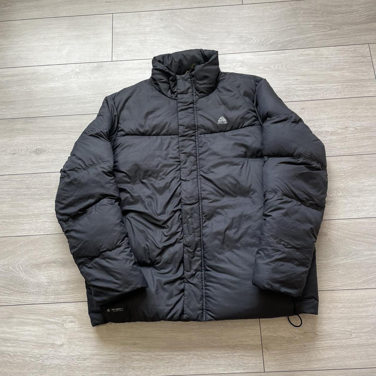 Early Y2K Black Nike ACG Down Puffer Jacket Size... - Depop