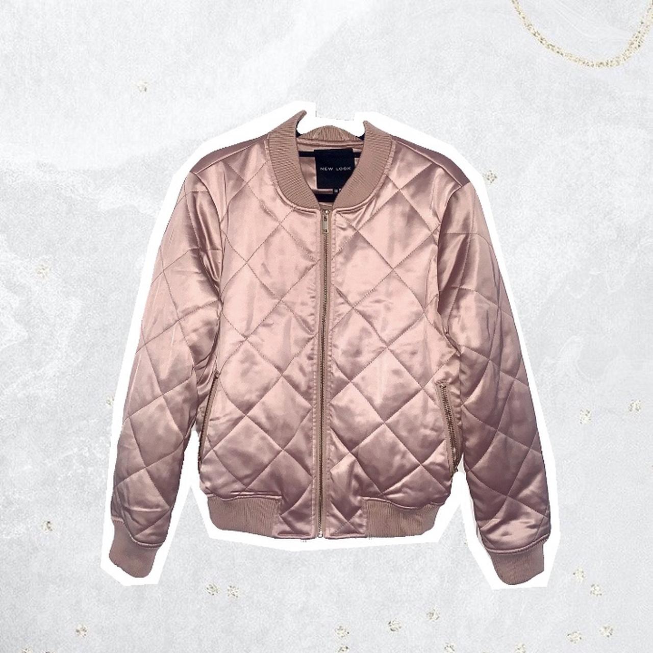 Women s New Look Pink Satin Bomber Jacket. Free