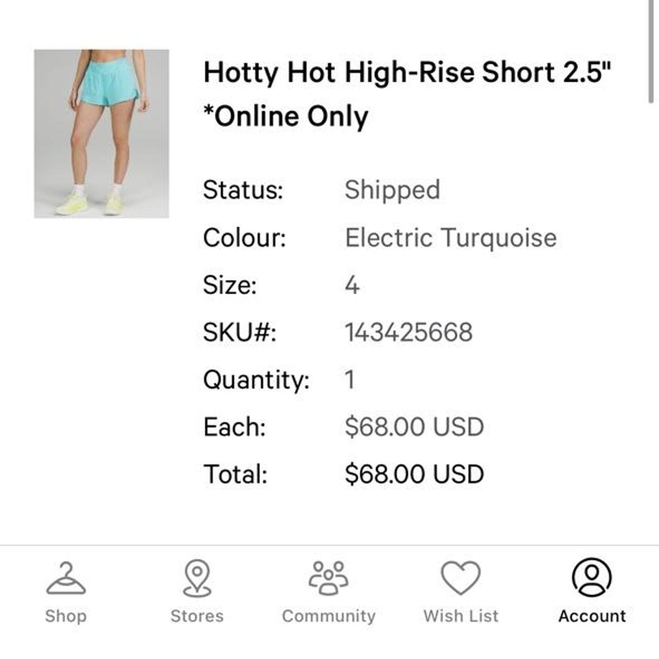 NWOT Lululemon Hotty Hot HR Shorts 2.5 *Poolside - Depop
