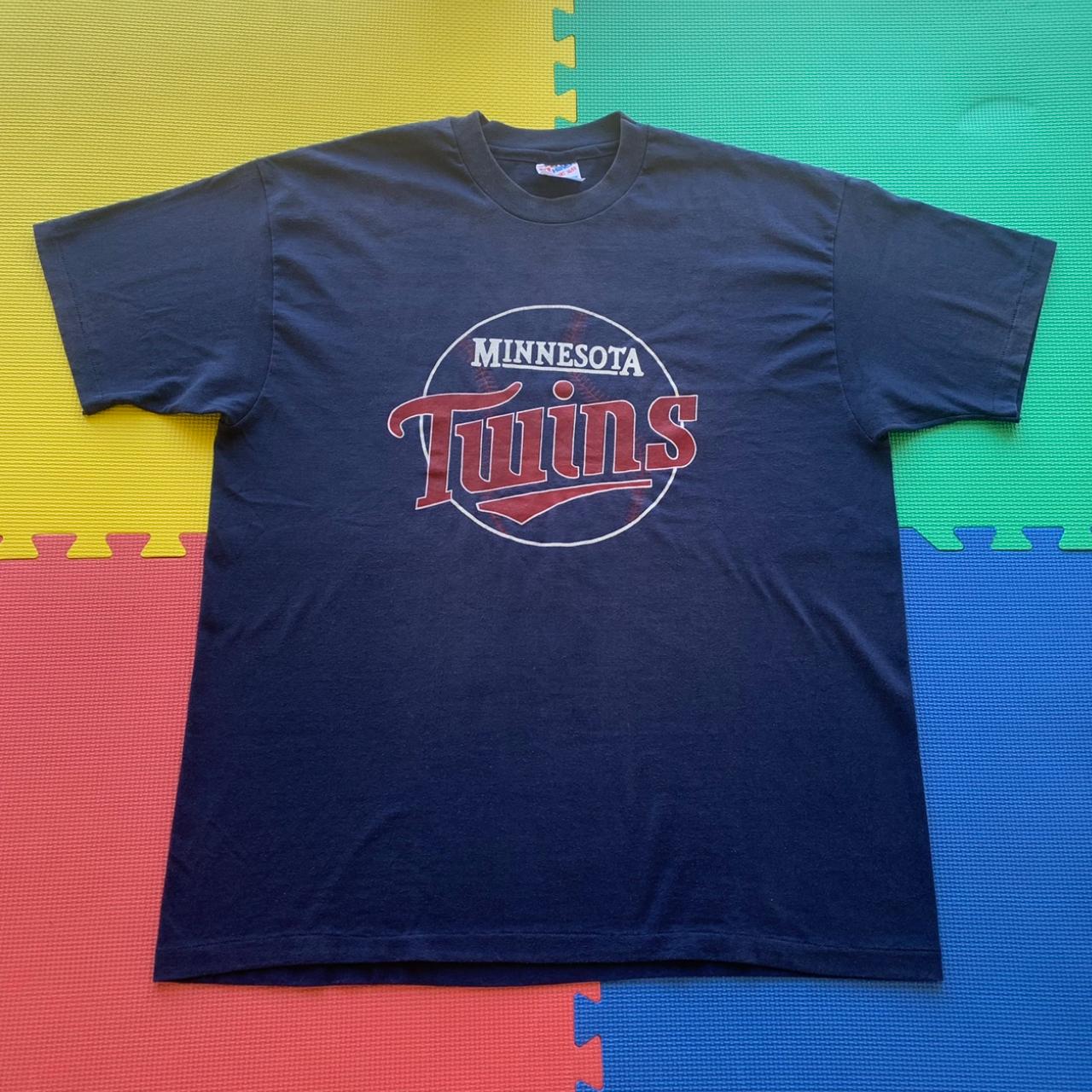 Vintage 1990s Minnesota Twins Single Stitch Navy - Depop