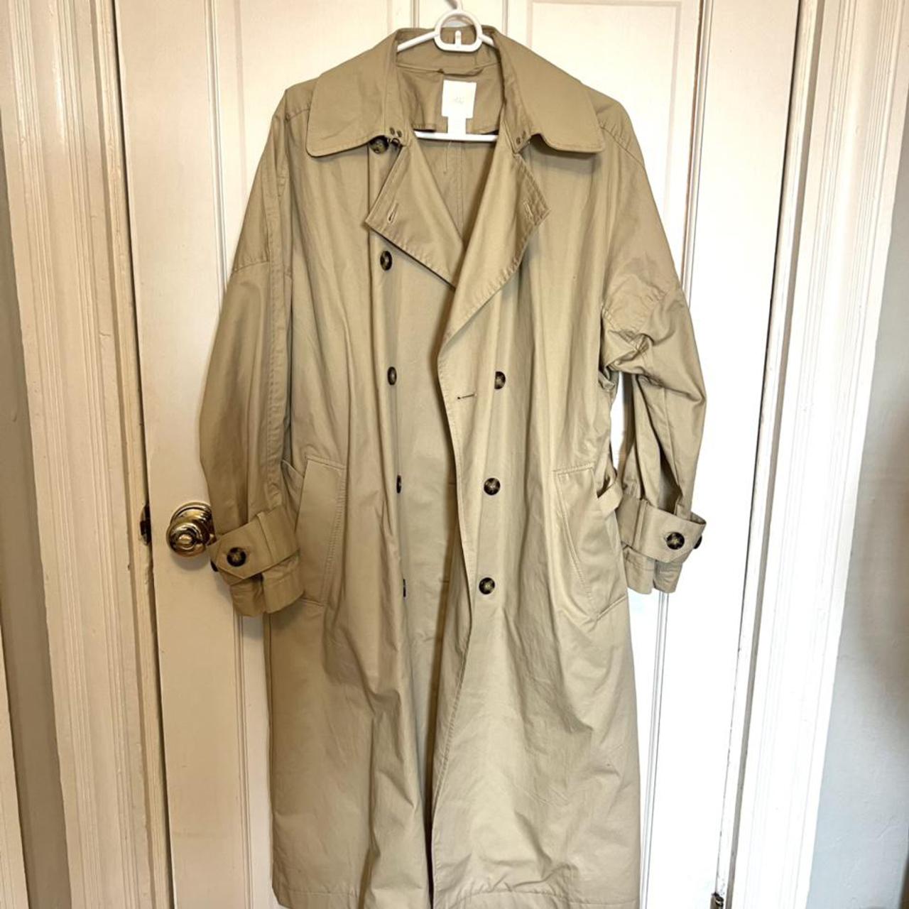 h&m oversized trench coat