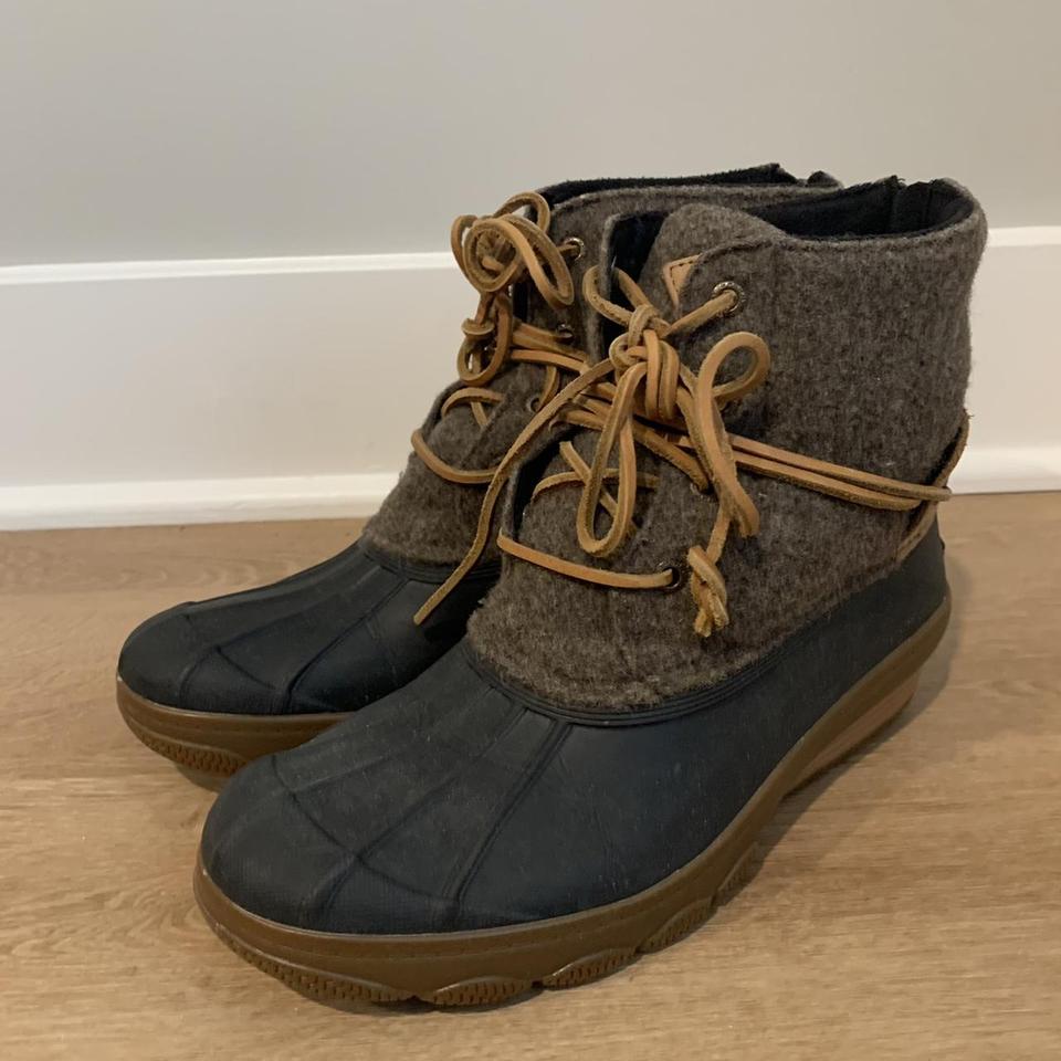 Sperry saltwater wedge tide wool sale duck boot