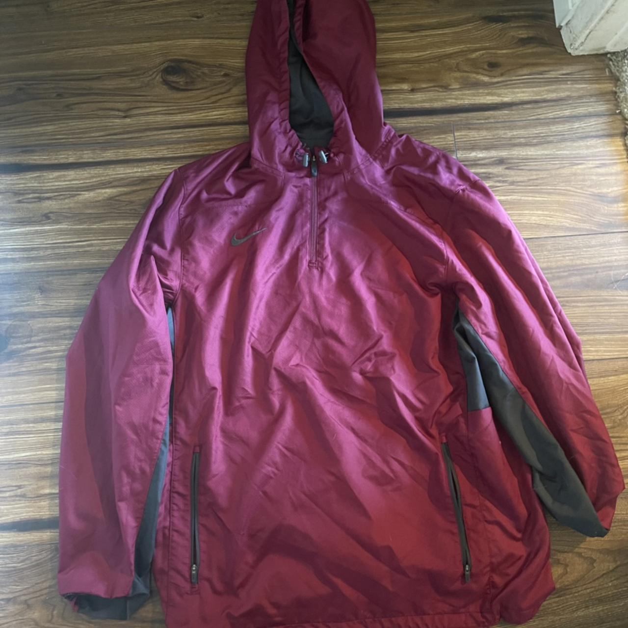 Large maroon Nike windbreaker. Worn once #nike... - Depop