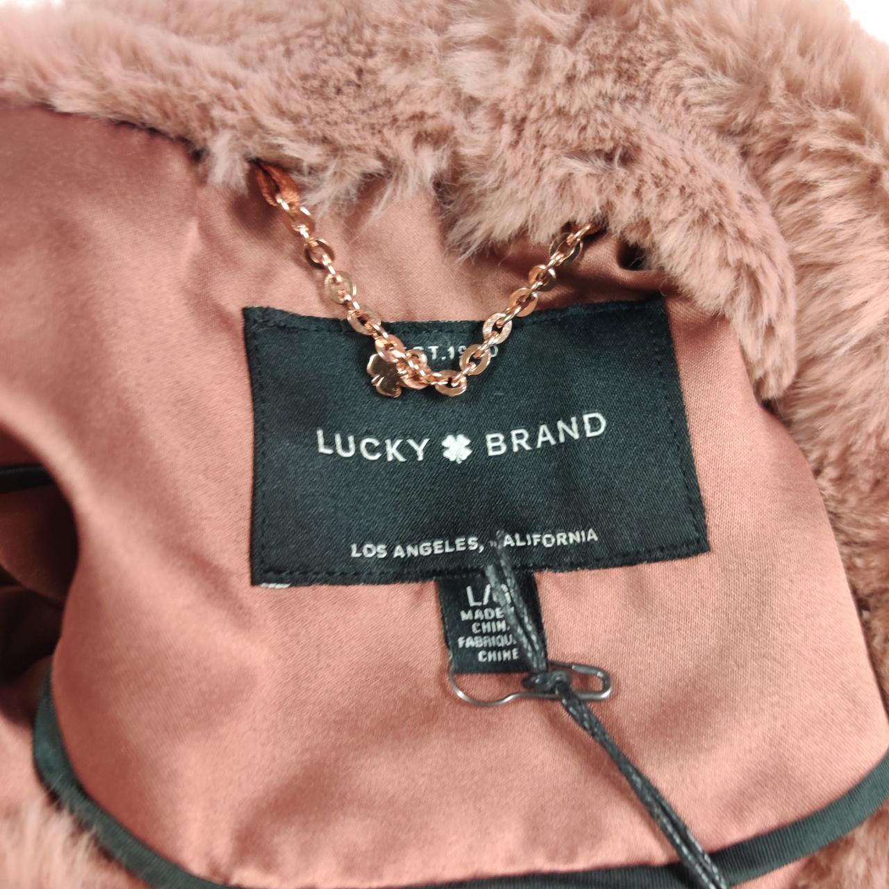 Lucky Brand, Jackets & Coats, Lucky Brand Faux Fur Jacket Zip Up