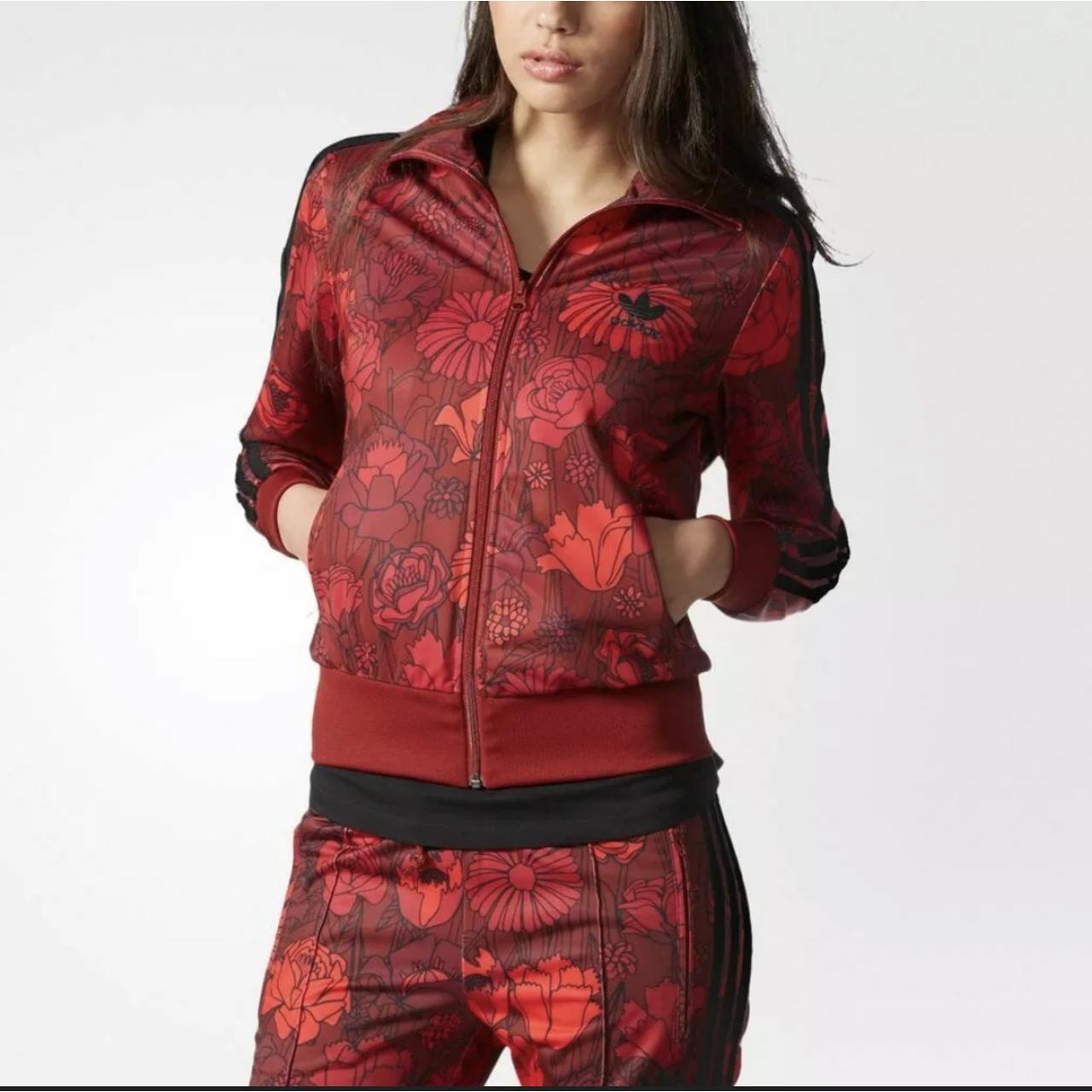 Adidas Originals Red Flowers Roses Firebird Depop