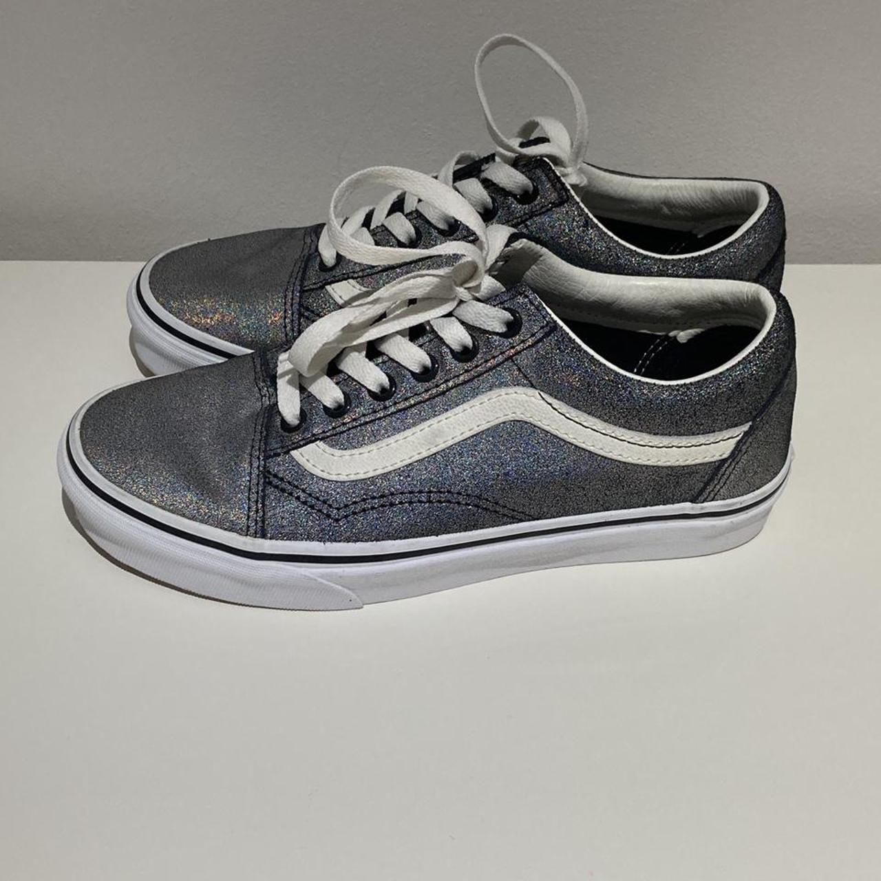 vans old skool suede trainers in iridescent