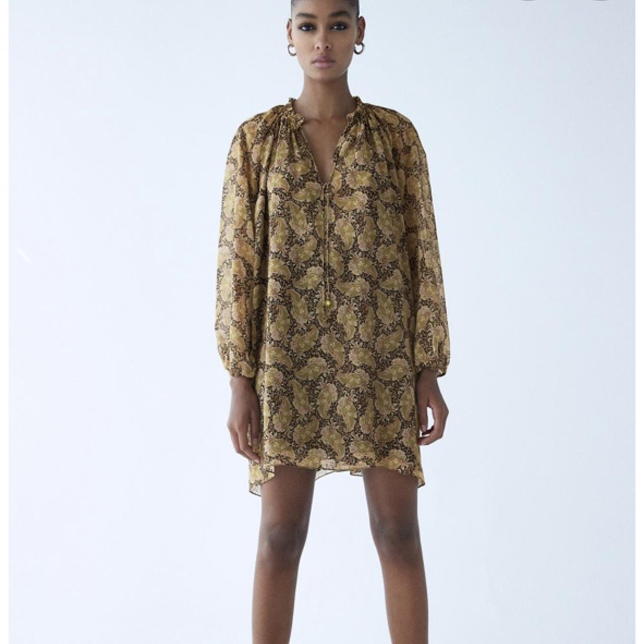 Zara paisley print tunic / mini dress ...