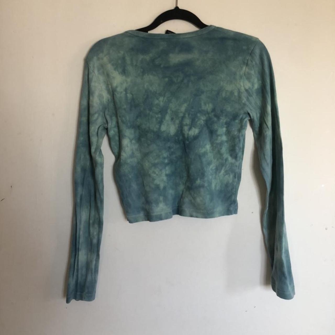 urban outfitters iets frans long sleeve turquoise... - Depop