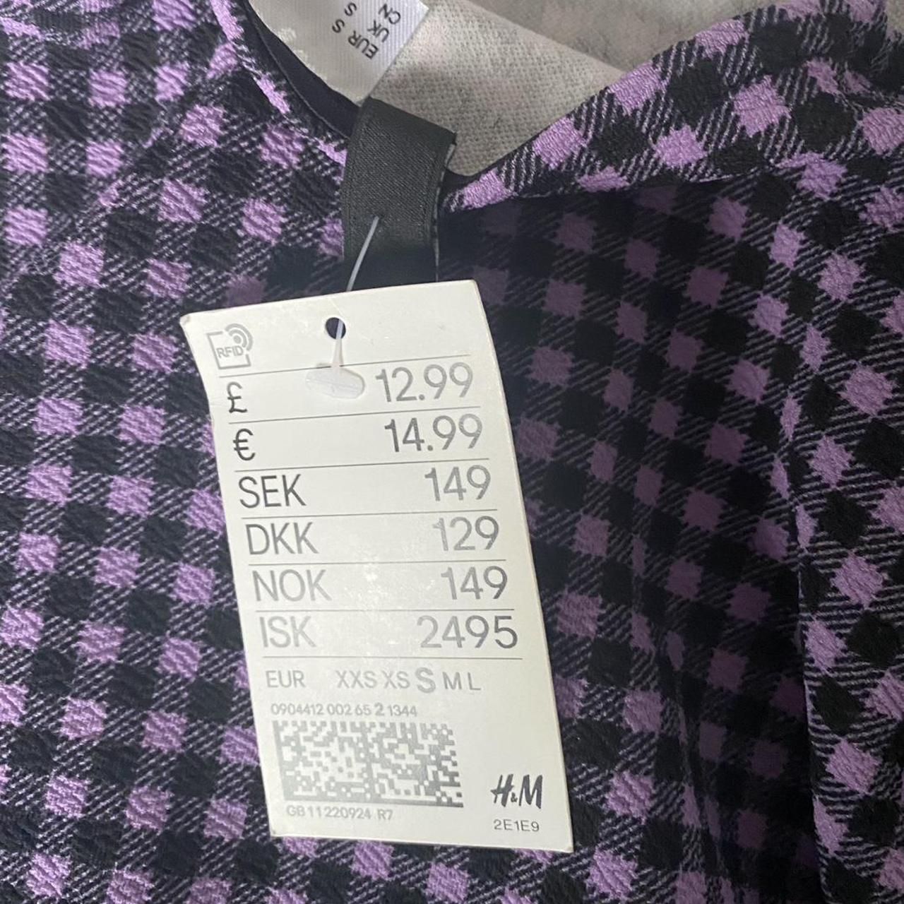 H&M purple checkered dress!! Brand new! More photos... Depop