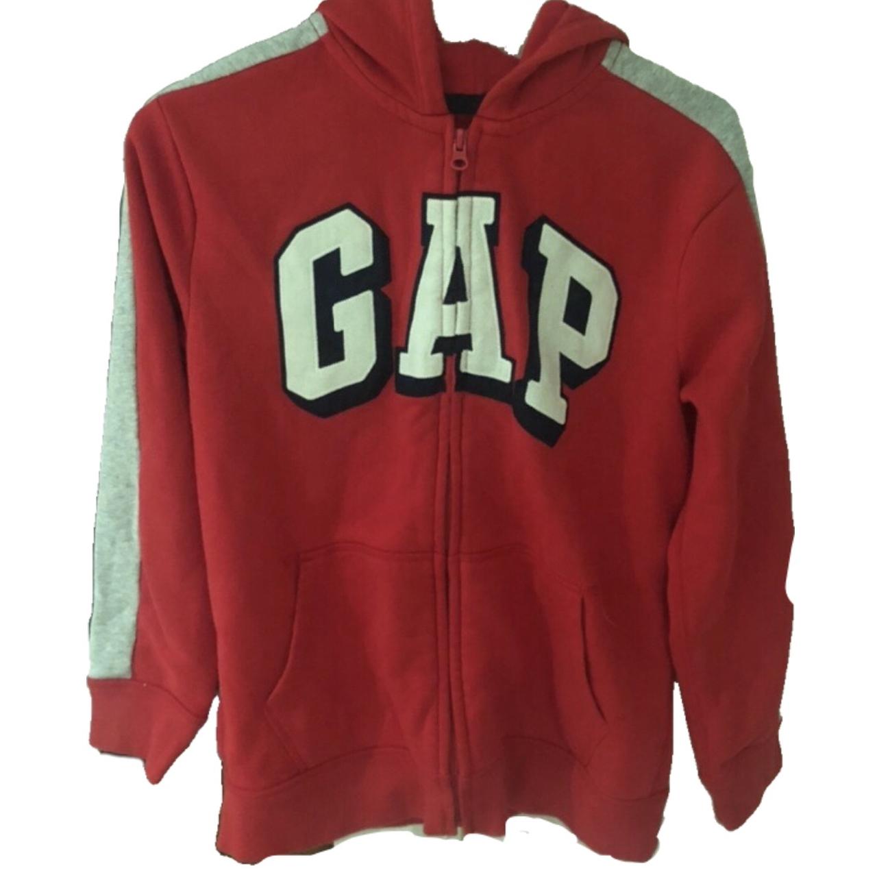 gap red zip up