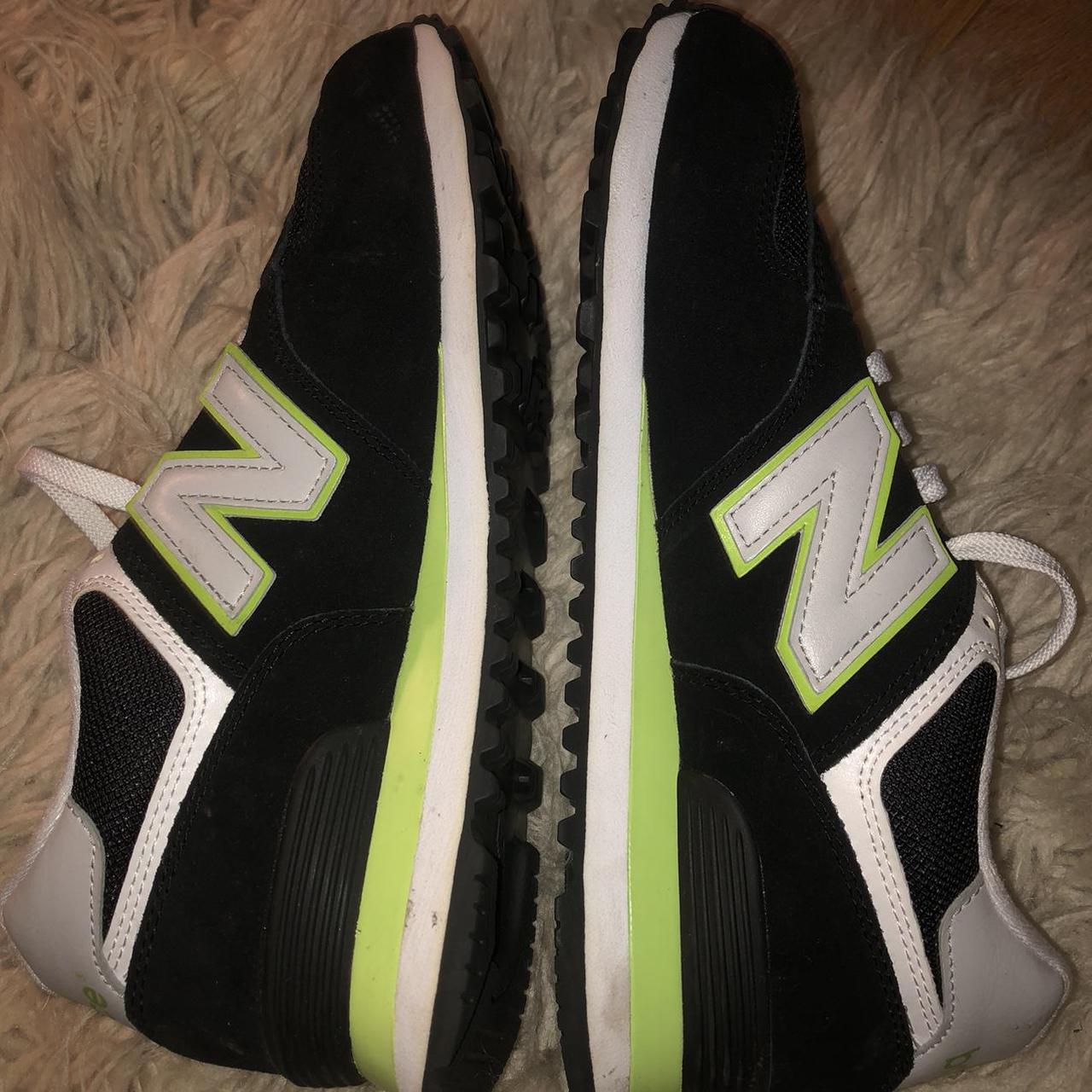 new balance 574 black neon green