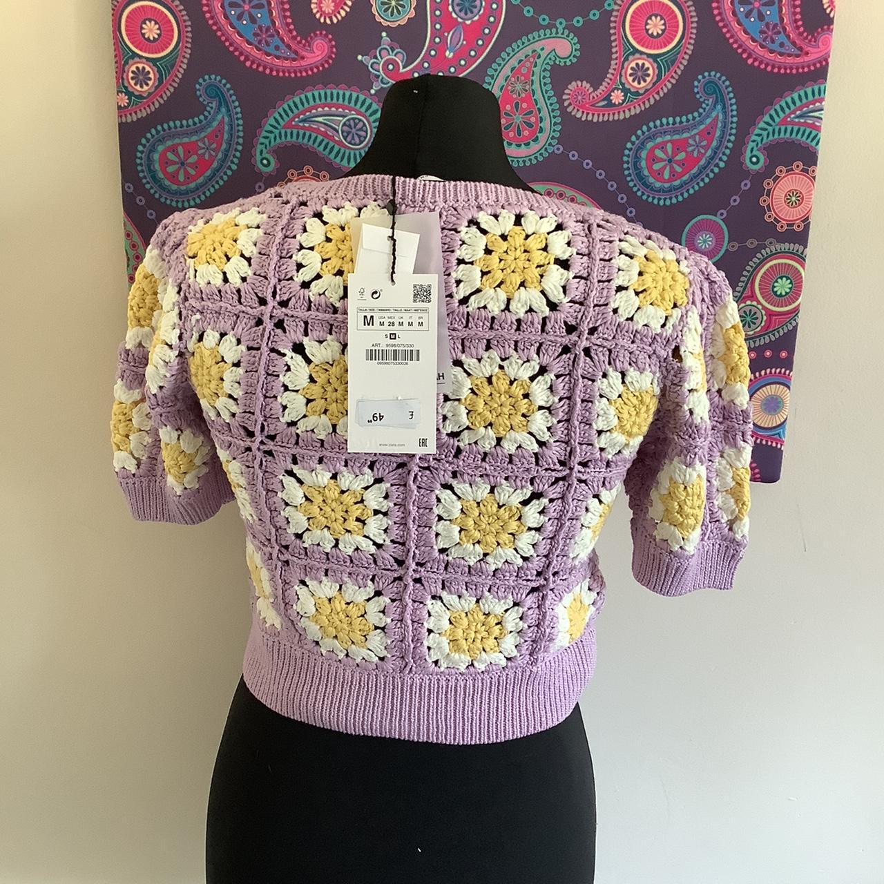 ZARA CROCHET CARDIGAN this cardigan sold out from... Depop