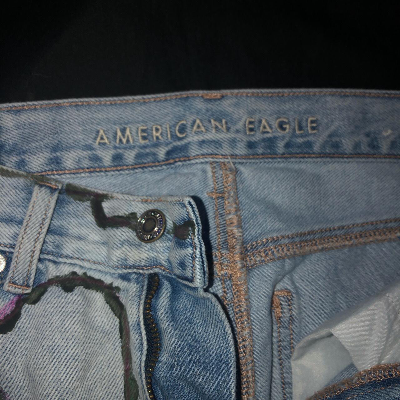 Hand Painted Custom American Eagle Jeans - Depop