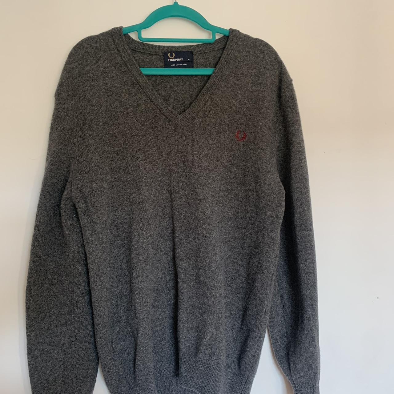 Fred Perry Men's Grey Jumper | Depop