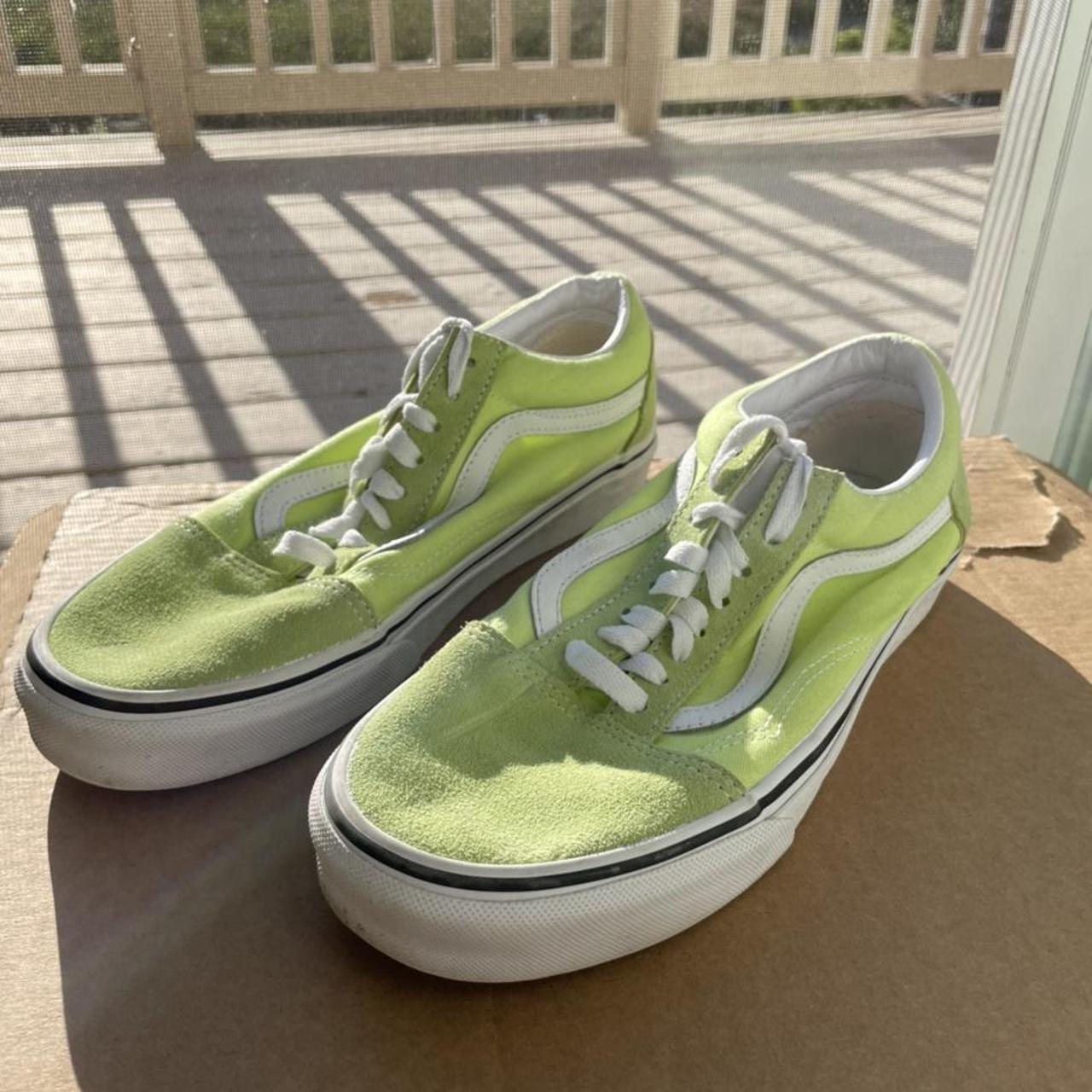 Lime green clearance vans old skool