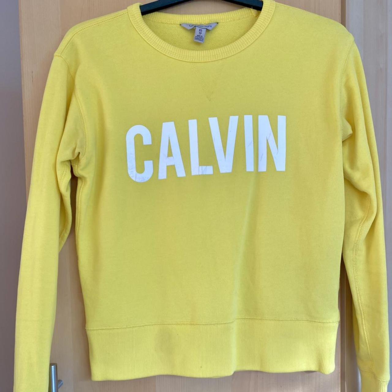 yellow calvin klein sweater