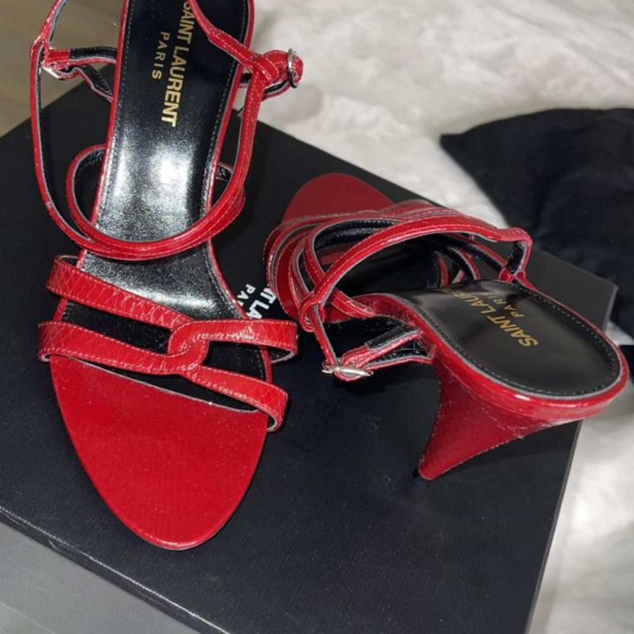 Saint Laurent Heels Color Hot Red Size Depop - Main Image